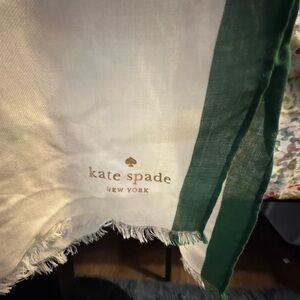 Kate Spade Cream and Green Scarf
